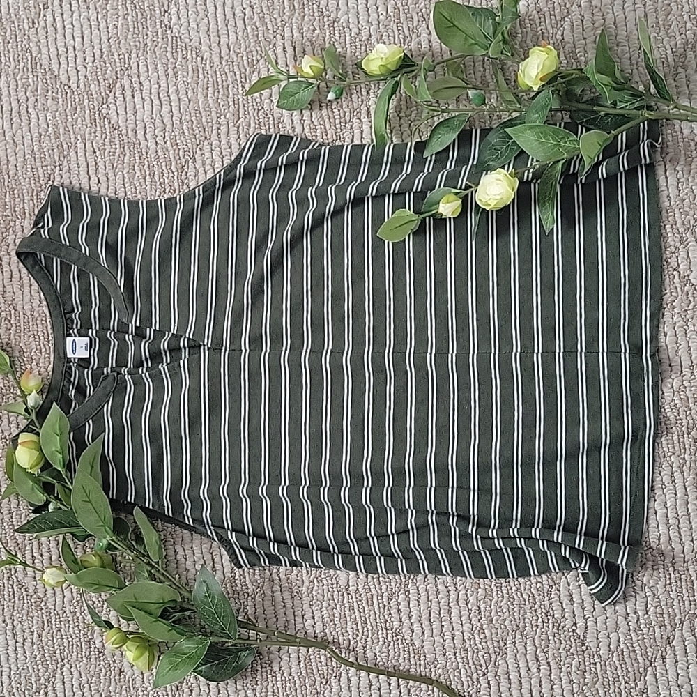 Old Navy Green Striped Tank
